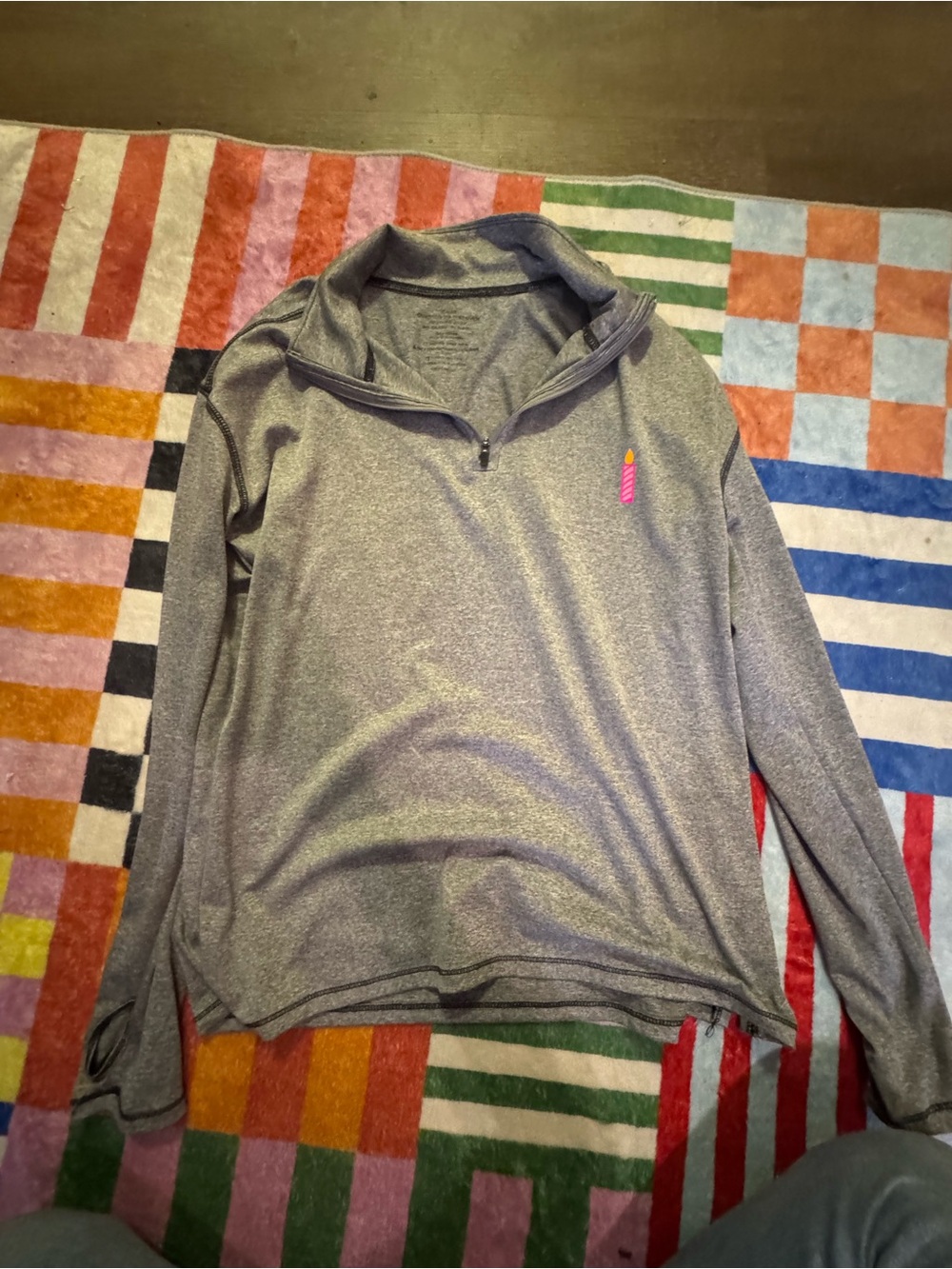 Women’s Heather Gray Quarter-Zip Pullover Sweatshirt